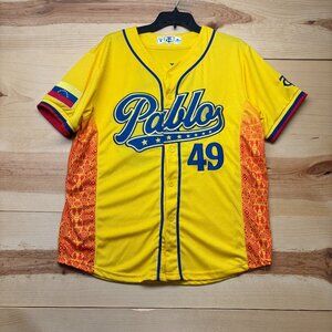 Minnesota Twins Pablo Lopez Venezuela Jersey Mens Small Yellow MLB Baseball
